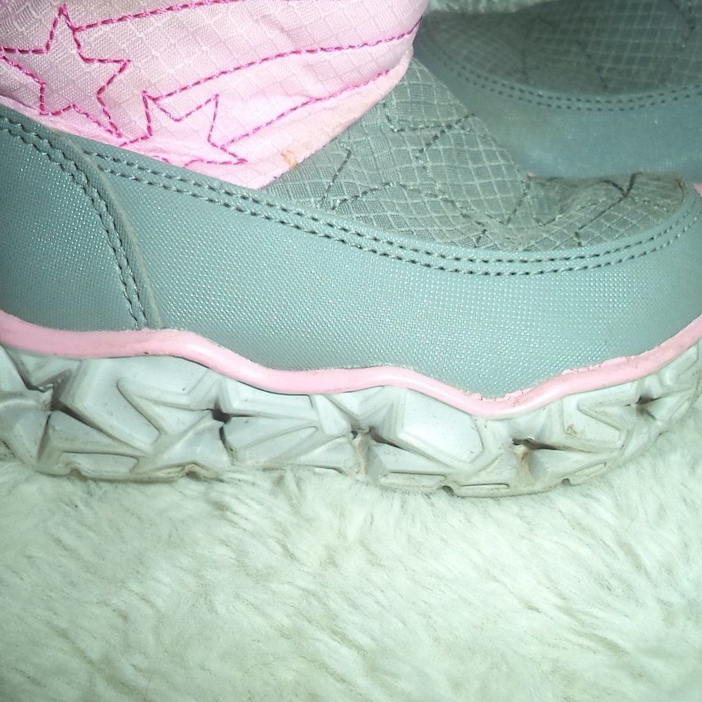 SKECHERS GALAXY LIGHTS STAR BRIGHTS WINTER SNOW BOOTS LINED TODDLER GIRLS SIZE 5 - Picture 3 of 8